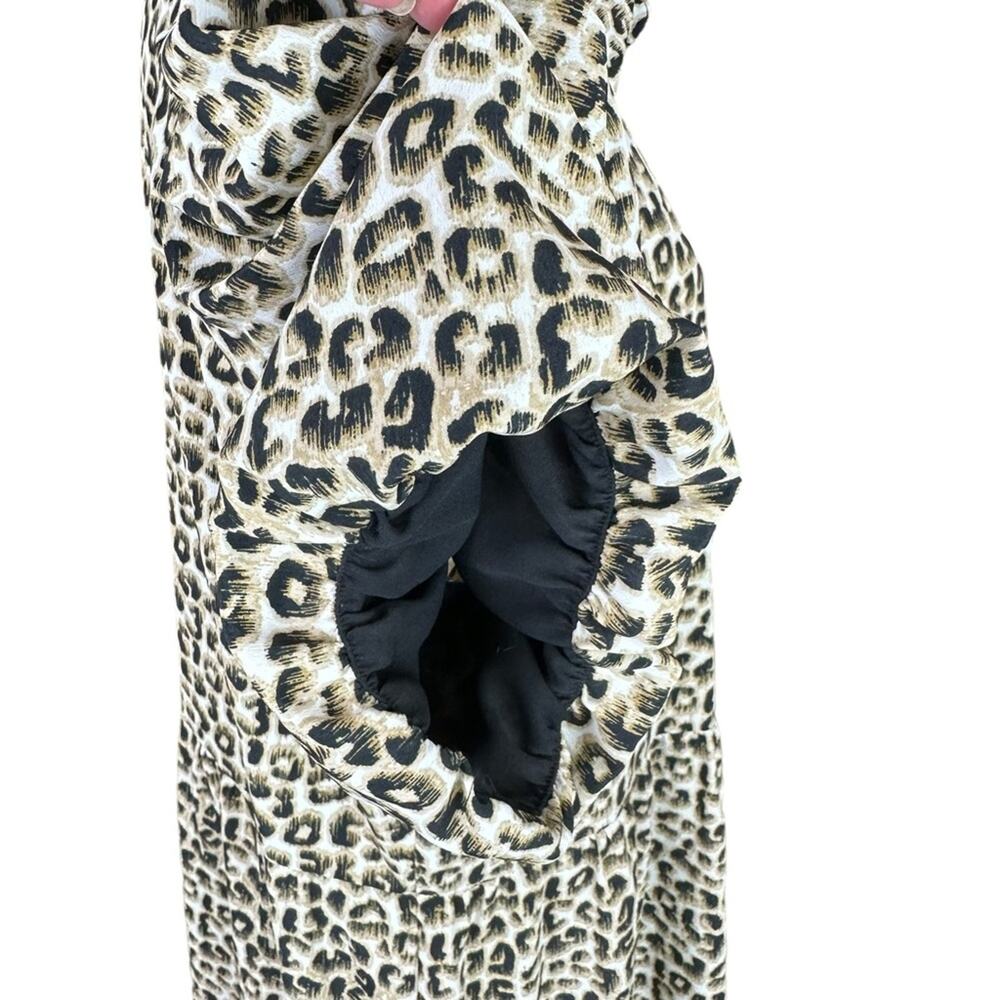 Charles Henry Leopard Print Button Front Dress Si… - image 3